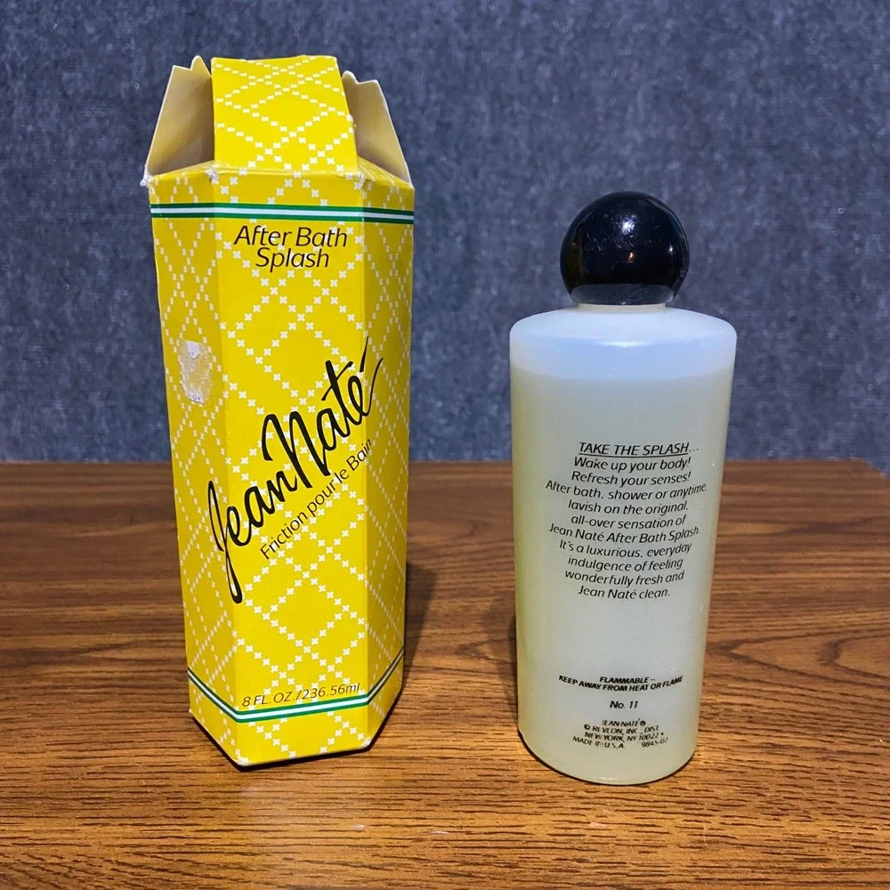 Jean Nate After Bath Splash by Revlon 8oz Vintage Friction Pour Le Bain Box NOS